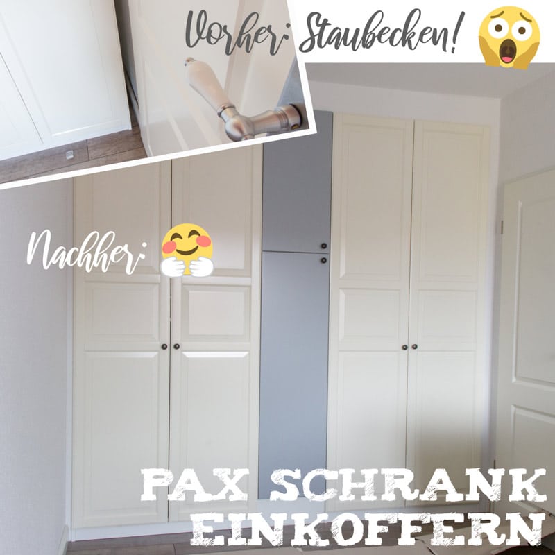 Pax Schrank Einkoffern - Vorher und Nachher