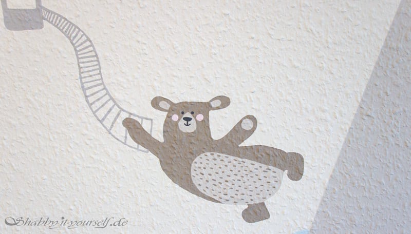 Kinderzimmer Wandbild streichen - Der Bär
