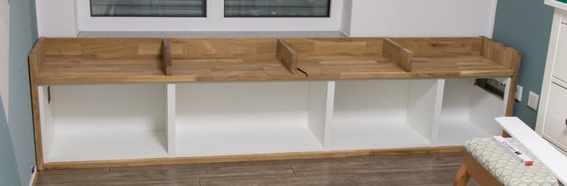 Sitzbank mit Stauraum vor Fensterbank bauen – Ein IKEA Hack