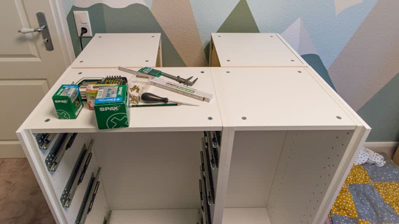 Wickeltisch bauen METOD IKEA Hack - Montage
