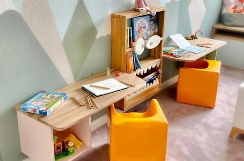 Kinderscheibtisch selber bauen - Hier malen Kinder gerne